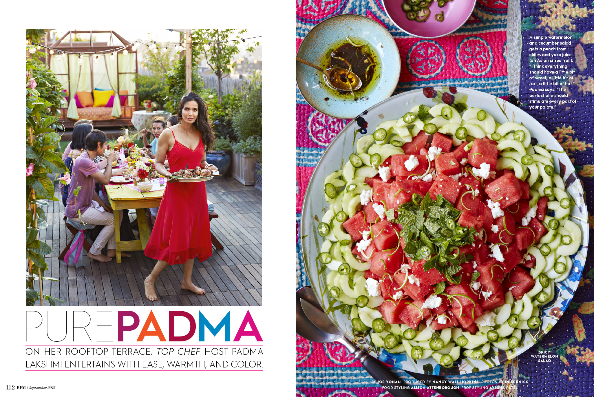 <strong>Pure Padma, Better Homes & Gardens Magazine</strong><br />Words: Joe Yonan | Photos: John Kernick | Food Styling: Alison Attenborough | Prop Styling: Ayesha Patel