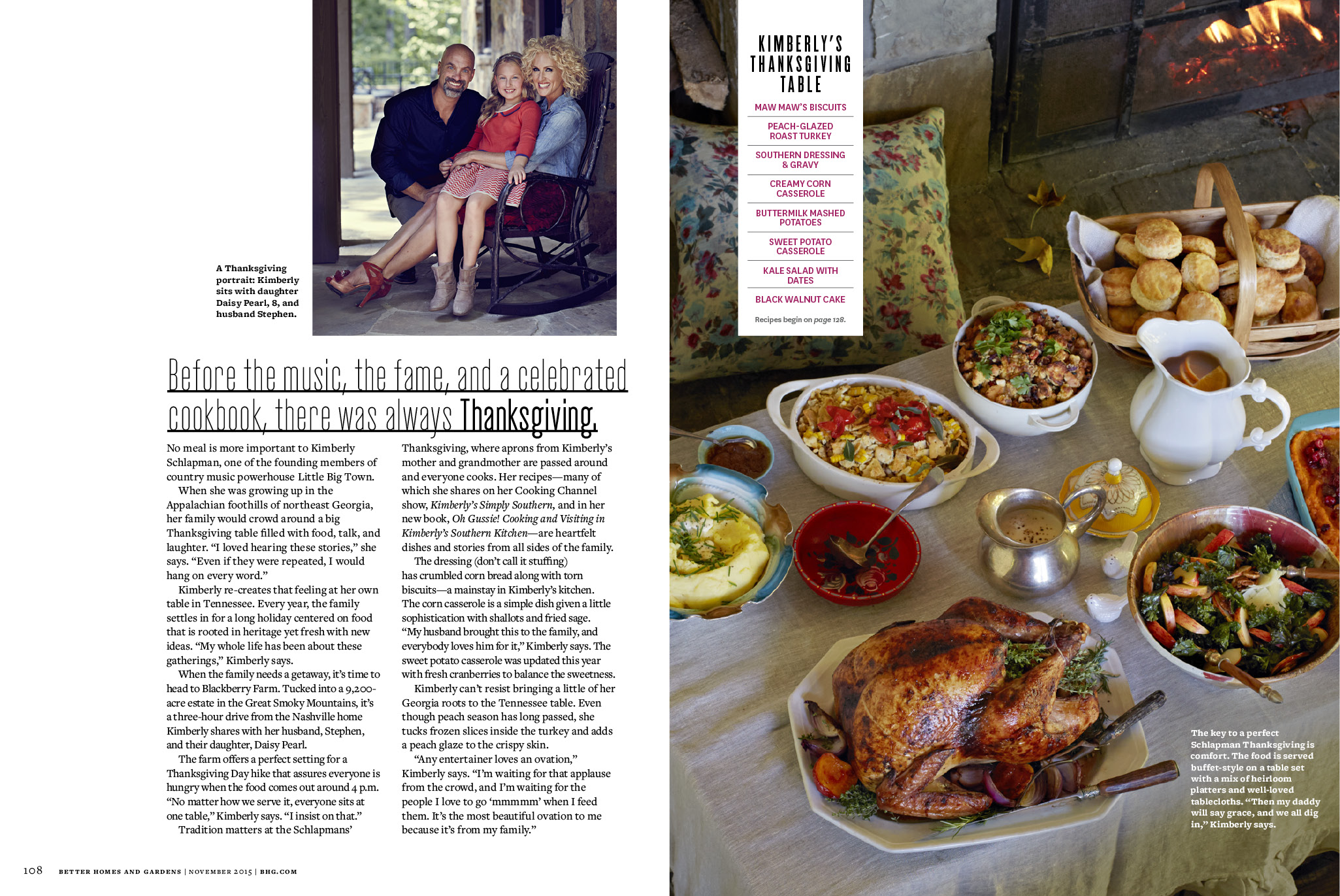 <strong>Little Town, Big Thanks, Better Homes & Gardens Magazine</strong><br />Words: Kim Severson | Photos: Con Poulos | Recipes: Kimberly Schlapman | Food Styling: Simon Andrews | Prop Styling: Sarah Cave