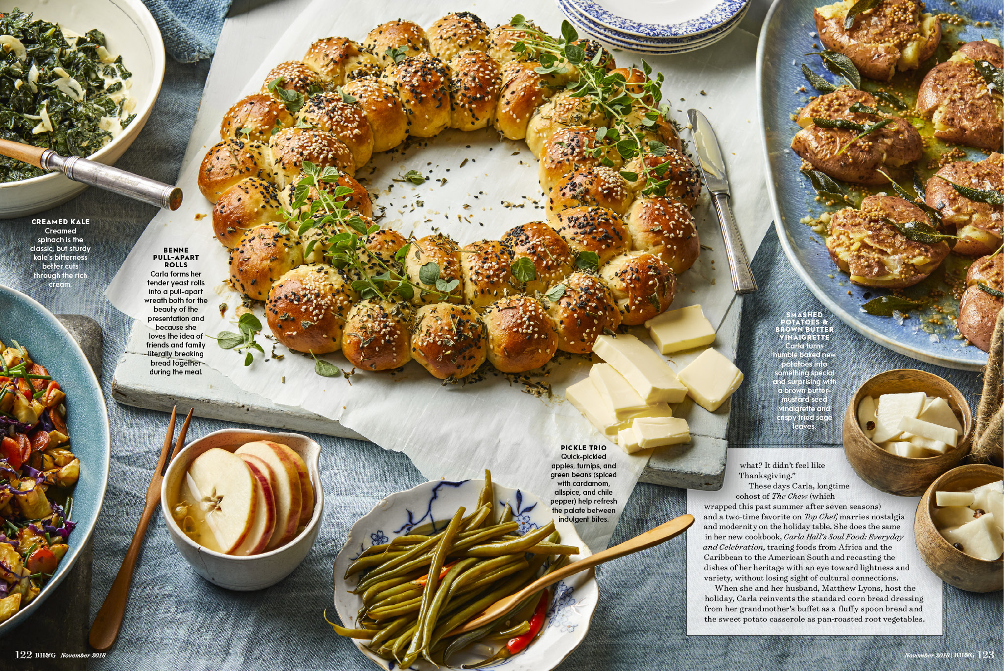 <strong>The Queen of Sides, Better Homes & Gardens Magazine</strong><br />Photos: Blaine Moats & Gabriele Stabile | Food Styling: Greg Luna | Recipes: Carla Hall & Genevieve Ko